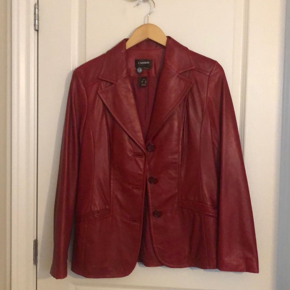 Classy Red leather Danier jacket - Picture 1 of 3